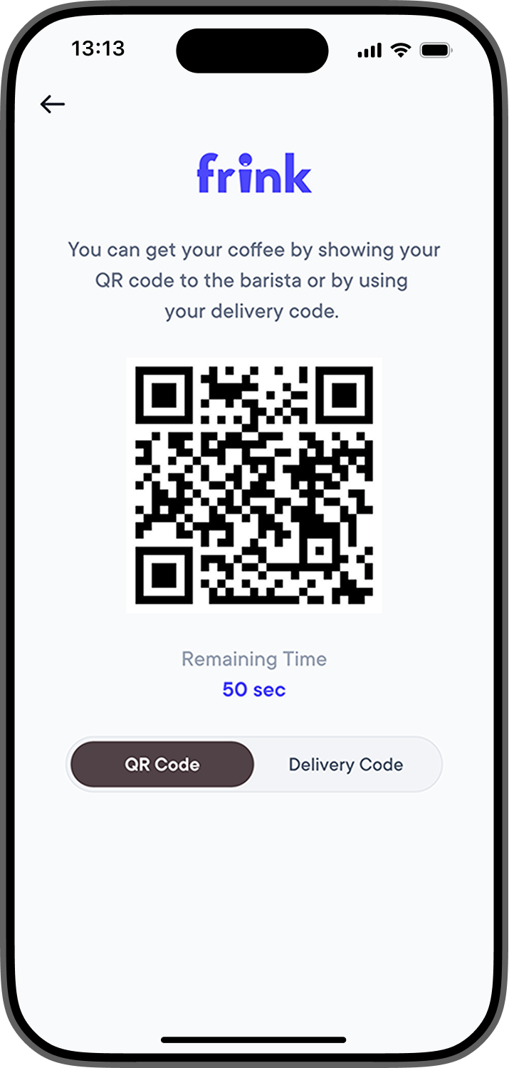 Take Your Coffee with QR Code